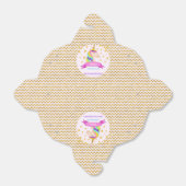 Eenhoorn Faux Gold Glitter Chevron | Verjaardagsfe Bedankdoosjes (Uitgevouwen)
