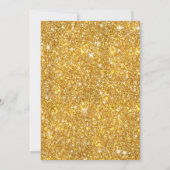 Eenhoorn Faux Gold Glitter Sterren | Verjaardag Kaart (Achterkant)