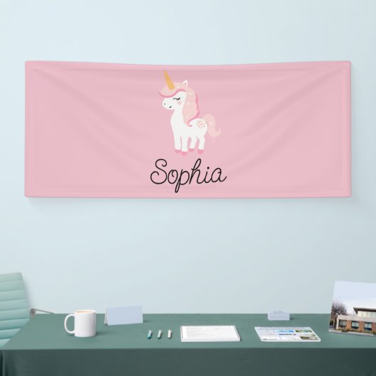 Eenhoorn, Fee, Magie – Aangepaste naam Spandoek (Beurs)