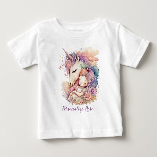 Eenhoorn Fee Prinses Regenboog Kleuren Personalise (Voorkant)