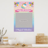 Eenhoorn Feest Kader Rekwisiet voor Fotohokje Poster (Keuken)