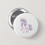 Eenhoorn Feest Knop Ronde Button 5,7 Cm (Voorkant /achterkant)