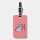 Eenhoorn Feest Roze Bagage Label (Voorkant verticaal)