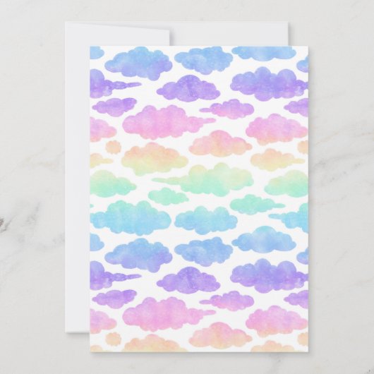 Eenhoorn Feest Uitnodiging (Achterkant)