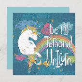 Eenhoorn Feestdagenkaart (Voorkant / Achterkant)