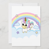 Eenhoorn Feestje Kaart (Achterkant)