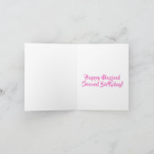 Eenhoorn Flamingo Magische Regenboog Meisje 2de Ve Kaart (Binnen)