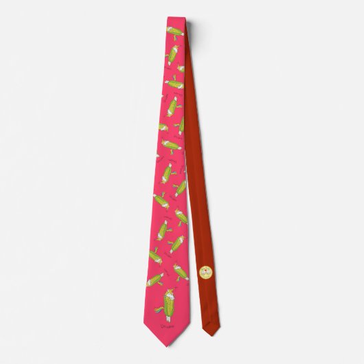 Eenhoorn Funny Corn Mannen Stropdas (Voorkant)