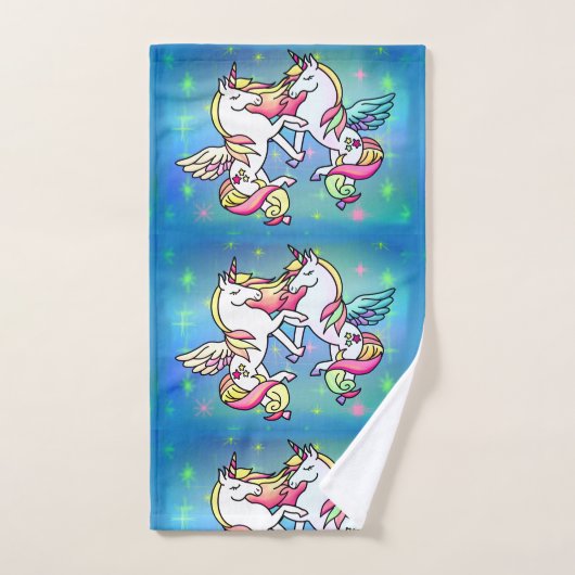  Eenhoorn Galaxy Pastel Star Bad Handdoek (Handdoek)