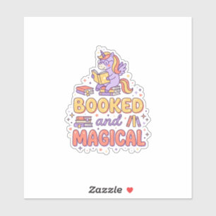 Eenhoorn geboekt en magische afdruk klaar witte ac sticker