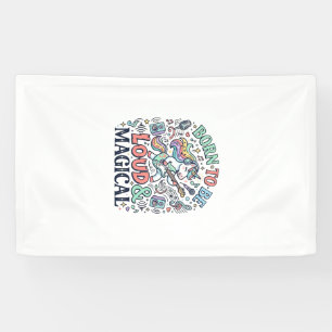 Eenhoorn Geboren om Luid en Magisch te Zijn Origin Spandoek