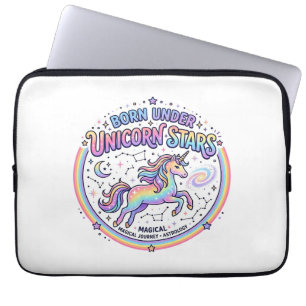 Eenhoorn Geboren Onder Eenhoorn Sterren Grappige P Laptop Sleeve