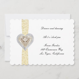 Eenhoorn Geel Kant Werk Reception Card Kaart