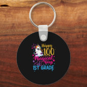Eenhoorn gelukkig 100 Magische Dagen van 1e Rang Sleutelhanger (Voorkant)