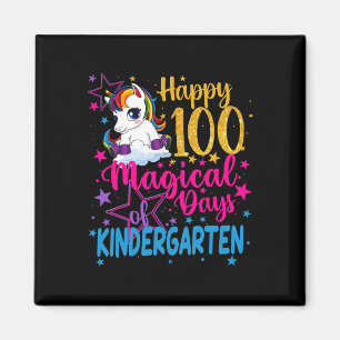 Eenhoorn Gelukkig 100 Magische Dagen Van Kinder Magneet
