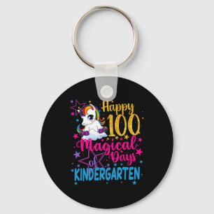 Eenhoorn Gelukkig 100 Magische Dagen Van Kinder Sleutelhanger