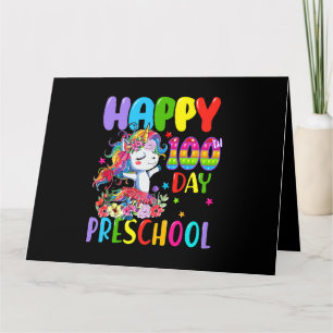 Eenhoorn Gelukkige 100ste Dag van de Kleuterschool Kaart