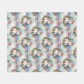  eenhoorn gepersonaliseerde kerst fleece deken (Voorkant (Horizontaal))