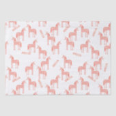 Eenhoorn gepersonaliseerde naam roze tissuepapier (Voorkant)