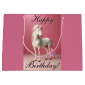 Eenhoorn geschenktas groot cadeauzakje (Voorkant)