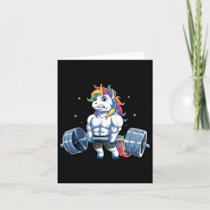 Eenhoorn Gewichtheffen Deadlift Fitness Gym Mannen Kaart