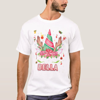 Eenhoorn Gezicht Bella Kerstmis T-shirt