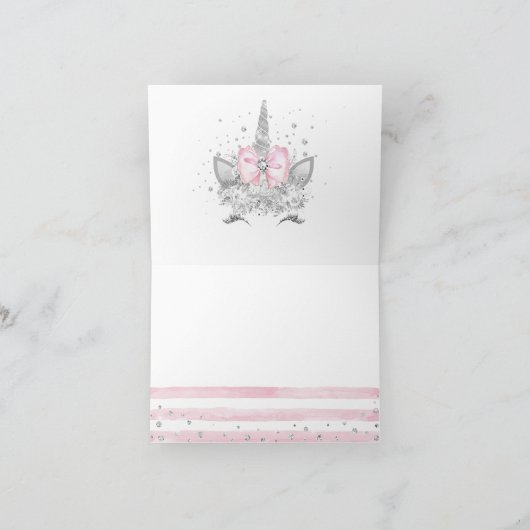 Eenhoorn gezicht dank u kaarten (Binnen)