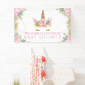 Eenhoorn Gezicht Eenhoorn Baby shower Banner (Insitu)