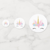 Eenhoorn gezicht en naam | Tafelconfetti Confetti (Voorkanten)