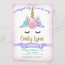 Eenhoorn Gezicht Glitter Magische Pastel Bloemen