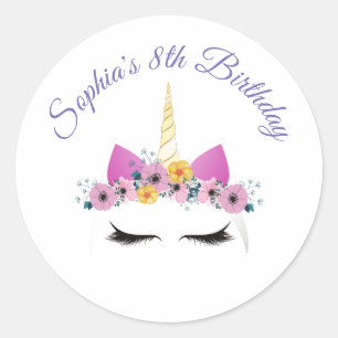 Eenhoorn Gezicht Sticker voor kinderen, 