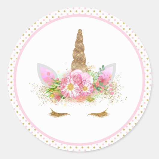 Eenhoorn Gezicht Stickers (Voorkant)
