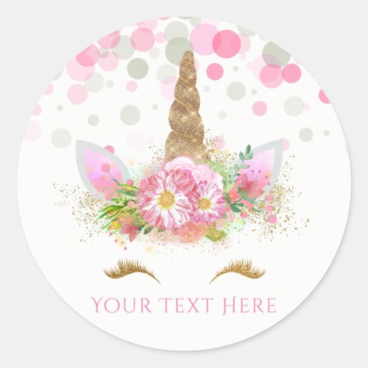 Eenhoorn Gezicht Stickers (Voorkant)