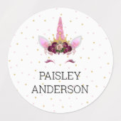 Eenhoorn Gezicht Variëteit naam stickers (Design 1)