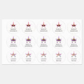 Eenhoorn Gezicht Variëteit naam stickers (Vel)