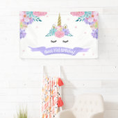 Eenhoorn Gezicht Verjaardag Banner Achtergrond (Insitu)