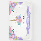 Eenhoorn Gezicht Verjaardag Banner Achtergrond (Verticaal)