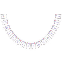 Eenhoorn Gezicht Verjaardagsbanner Gepersonaliseer