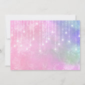 Eenhoorn Gezicht & Waterverf Bloemen Foto Verjaard Kaart (Achterkant)