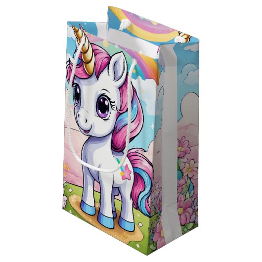 Eenhoorn Gift Bag Klein Cadeauzakje (Achterkant Gekanteld)