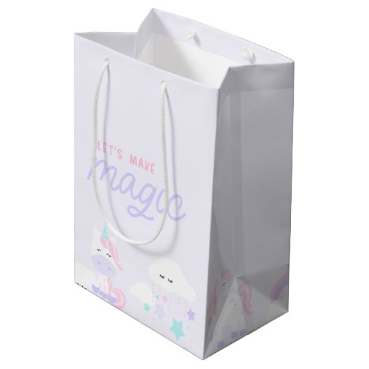Eenhoorn Gift Bag Medium Cadeauzakje (Achterkant Gekanteld)