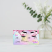 Eenhoorn glitter druppels Credit Kaart hologram wi Visitekaartje (Staand voorkant)