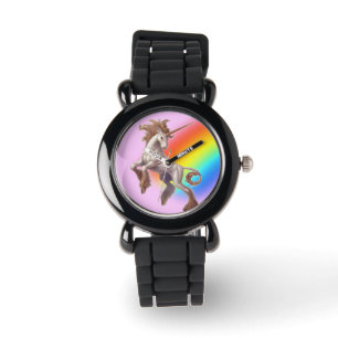 eenhoorn glitter horloge