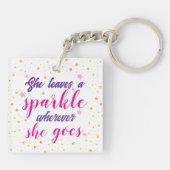 Eenhoorn Glitter Meisjes Sleutelhanger (Achterkant)