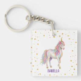 Eenhoorn Glitter Meisjes Verjaardag Sleutelhanger