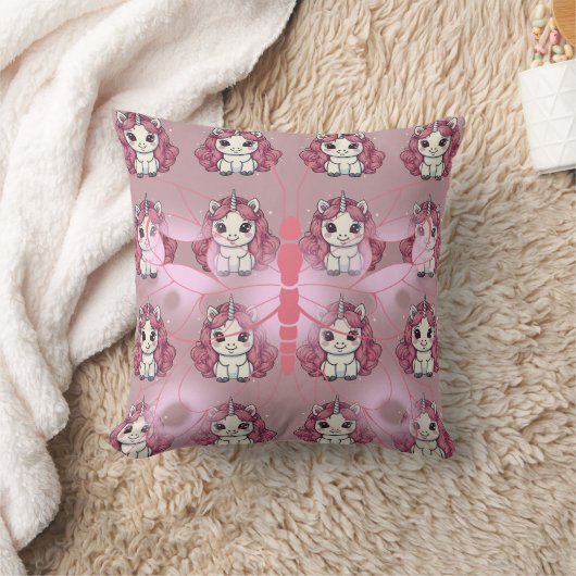 Eenhoorn Glitter Patroon Kussen (Deken)