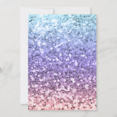 Eenhoorn Glitter Regenboog Cupcake | 3e verjaardag Kaart (Achterkant)