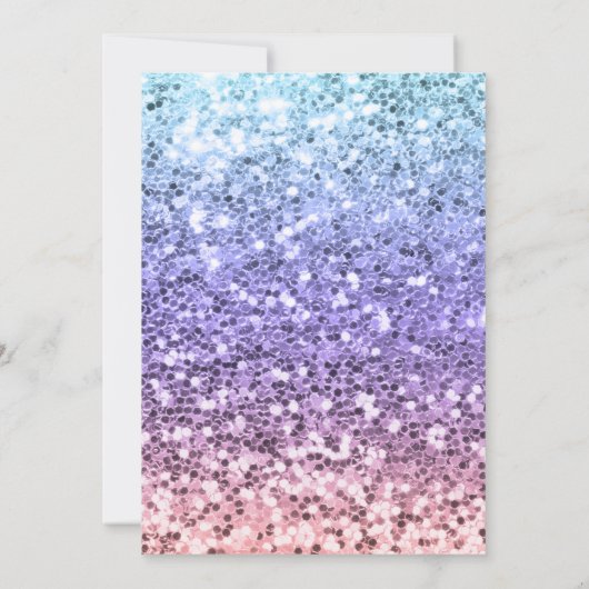 Eenhoorn Glitter Regenboog Cupcake | 9e verjaardag Kaart (Achterkant)