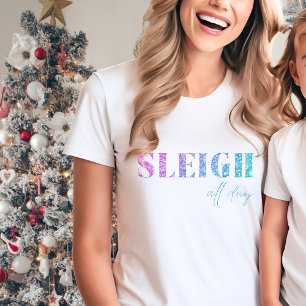 Eenhoorn glitter slee de hele dag t-shirt