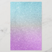 Eenhoorn glitter Stationery Briefpapier (Voorkant)
